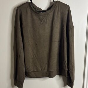 Olive Crewneck Sweater for Women